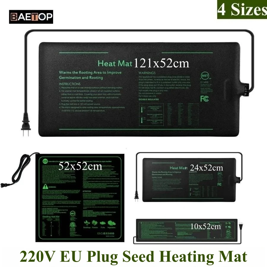 4 Maten 220 V EU Plug Zaailing - Seedling Heat Mat recensie en prijs